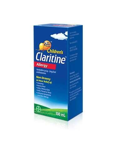 children’s claritine syrup box